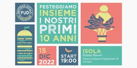 Locandina dell’evento FUD 10 ANIVERSARI