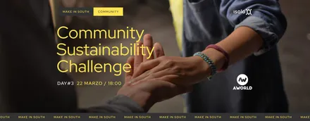 Locandina dell’evento Community Sustainability Challenge