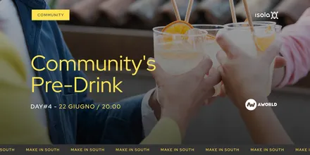 Locandina dell’evento Community's Pre-Drink