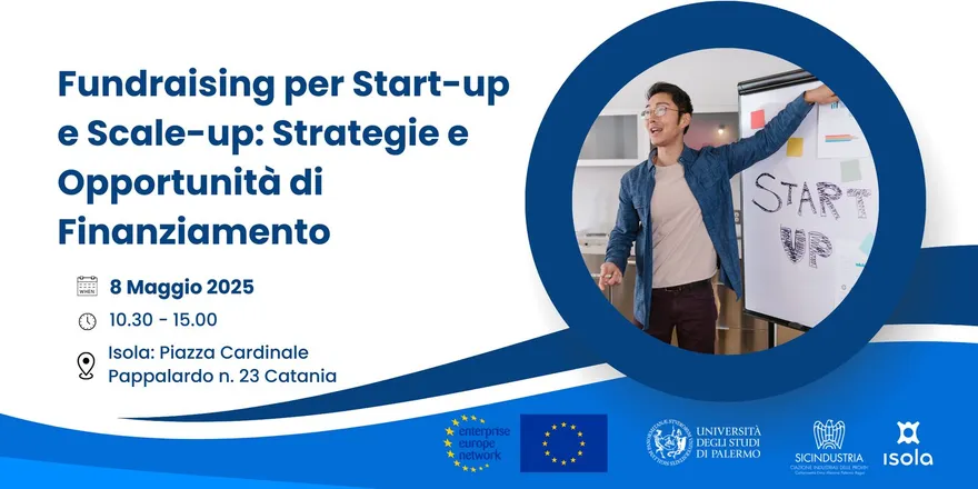Locandina dell’evento Fundraising per Startup e Scale-up: Strategie e Opportunità di Finanziamento