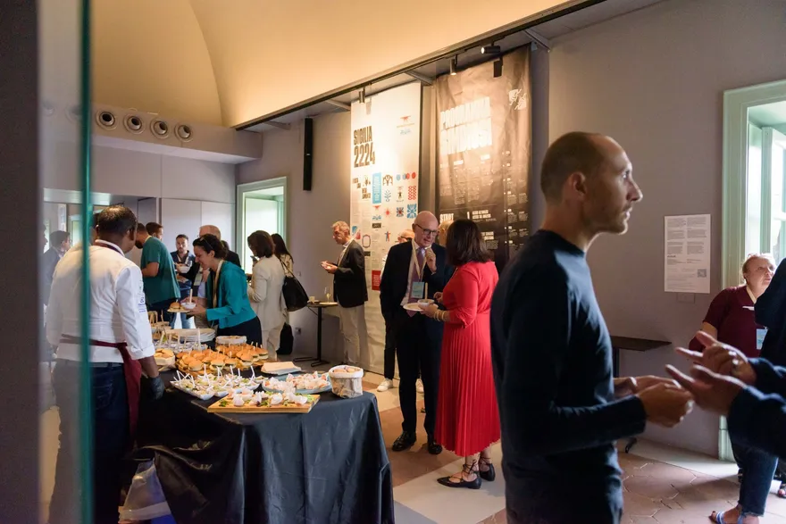 Il buffet durante una pausa dei lavori