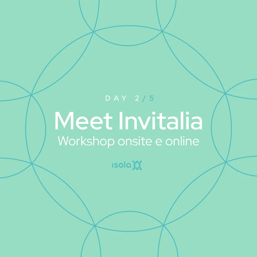 Locandina dell’evento Meet Invitalia - Workshop onsite e online
