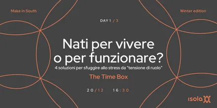 Locandina dell’evento Nati per vivere o per funzionare? 4 soluzioni per sfuggire dallo stress da "tensioni di ruolo"