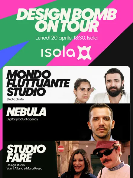 Locandina dell’evento Design Bomb on Tour