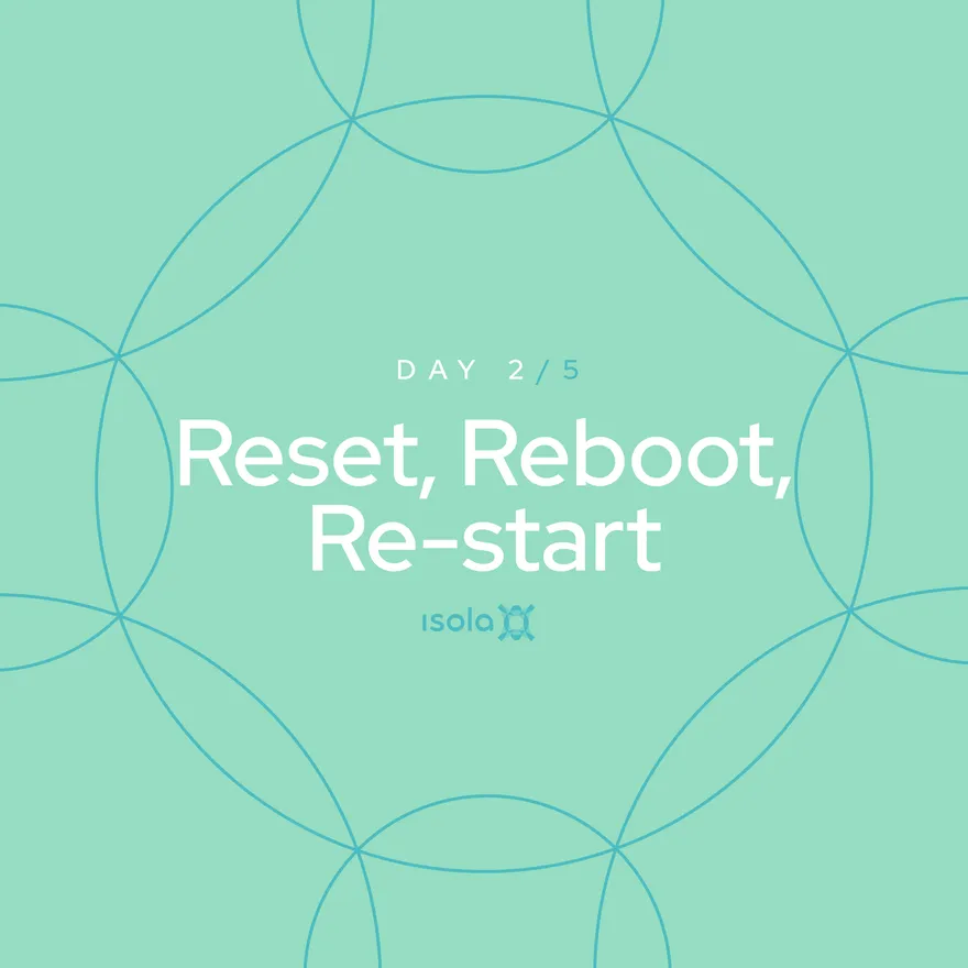 Locandina dell’evento Reset, Reboot, Re-start