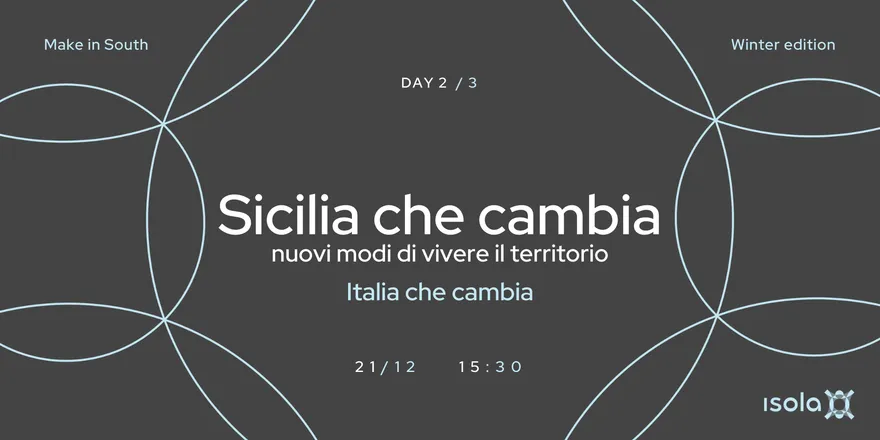Locandina dell’evento Sicilia che cambia nuovi modi di vivere il territorio