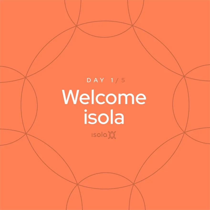Locandina dell’evento Welcome Isola