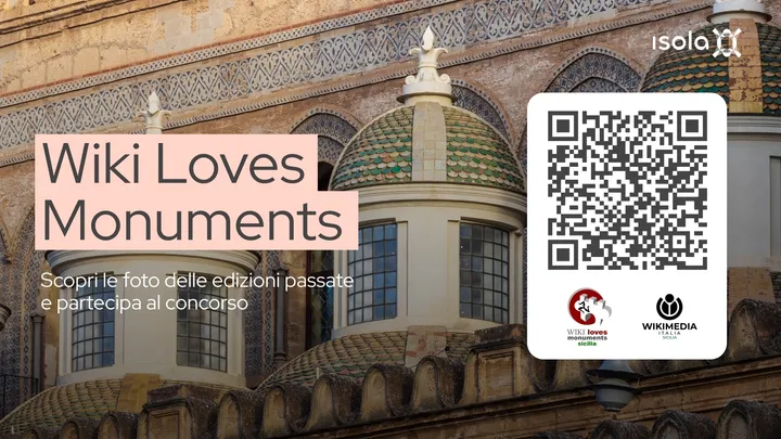 La locandina della mostra Wiki Loves Monuments Sicilia
